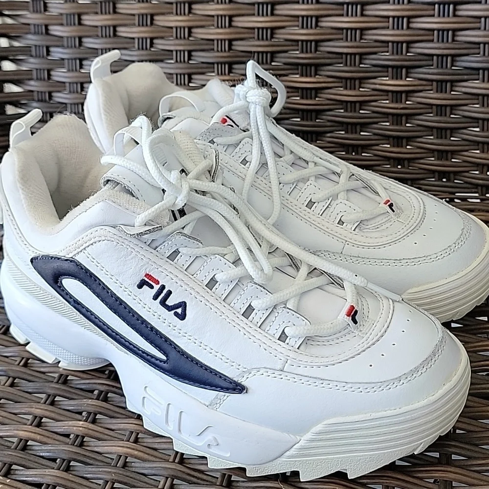 Fila Disruptor-II-XL Sneakers White/White/Fila Navy used good Condition
